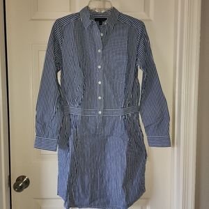 Banana Republic striped long sleeve shirt dress
